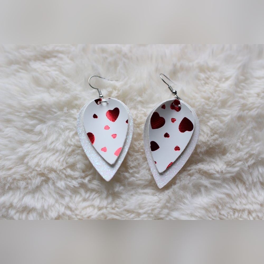 Handmade Valentine's Day Earrings - Picture 3 of 5